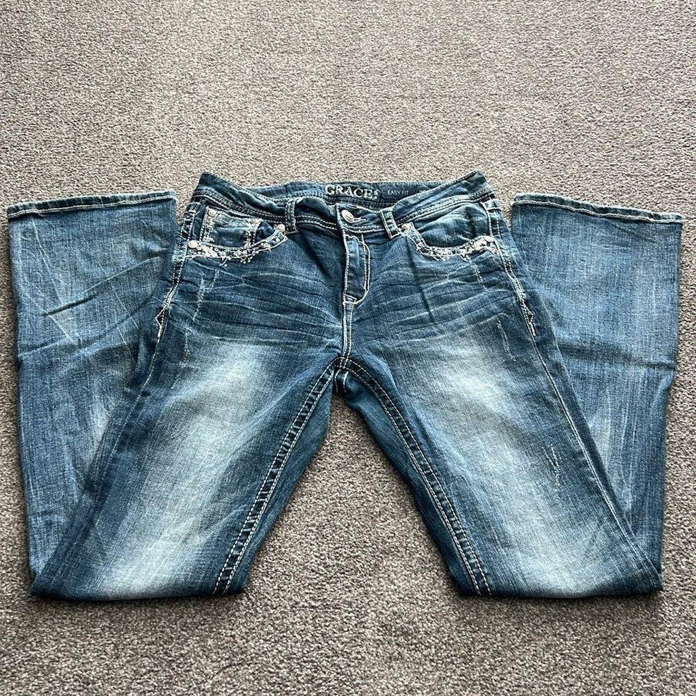 Grace in LA easy fit boot cut jeans